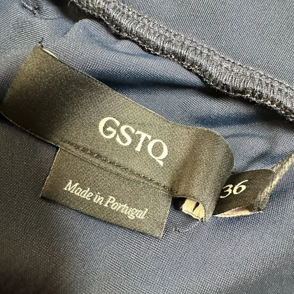 NWT GSTQ Men's Navy Flex Jogger Pants Elastic Waist Drawstring Pockets - Size 36